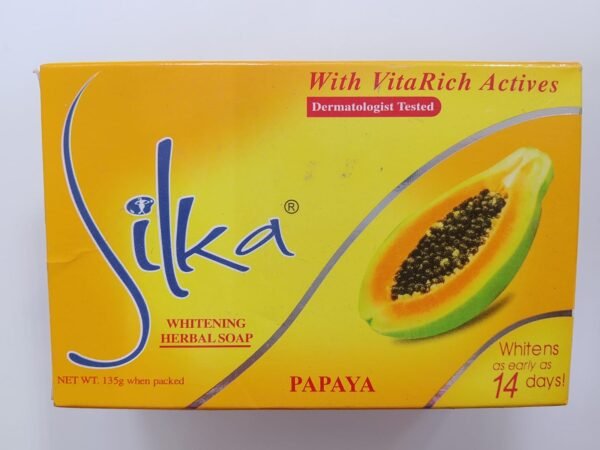 SILKA Whitening Herbal Soap Papaya Dermatologist Tested 135gm